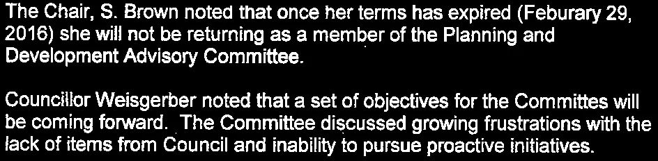 List of committee members present