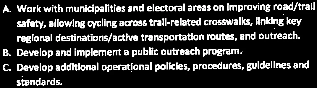 Support options for the 49 overarching policies