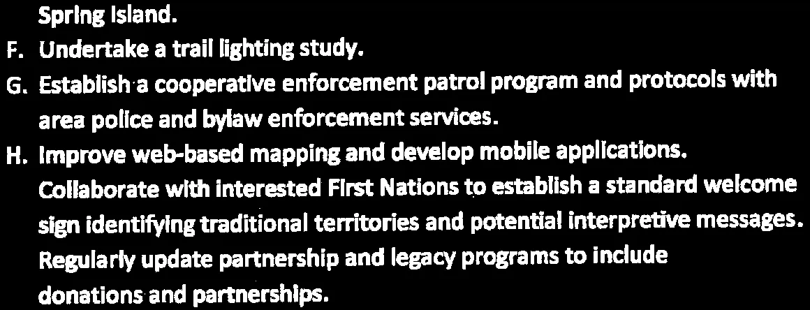 Strategic actions A through C