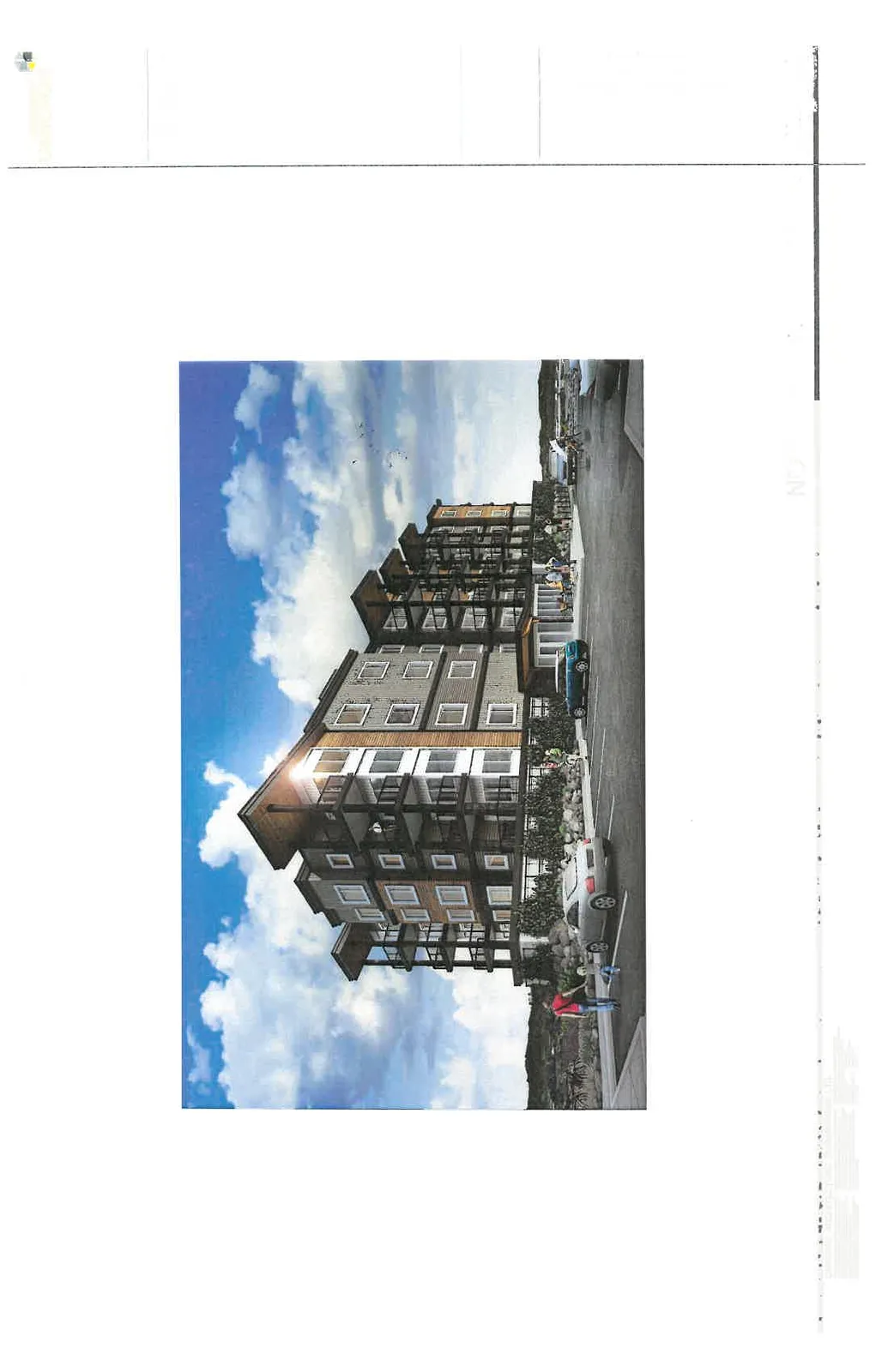 Architectural rendering of the south building as viewed from the Phase II parking lot
