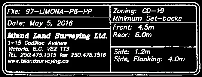 Project information block for Lot 3 site plan.