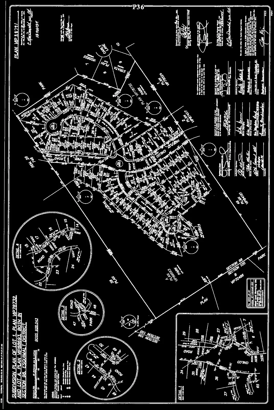 Abstract map showing only the distribution of red dots from the subdivision plan.