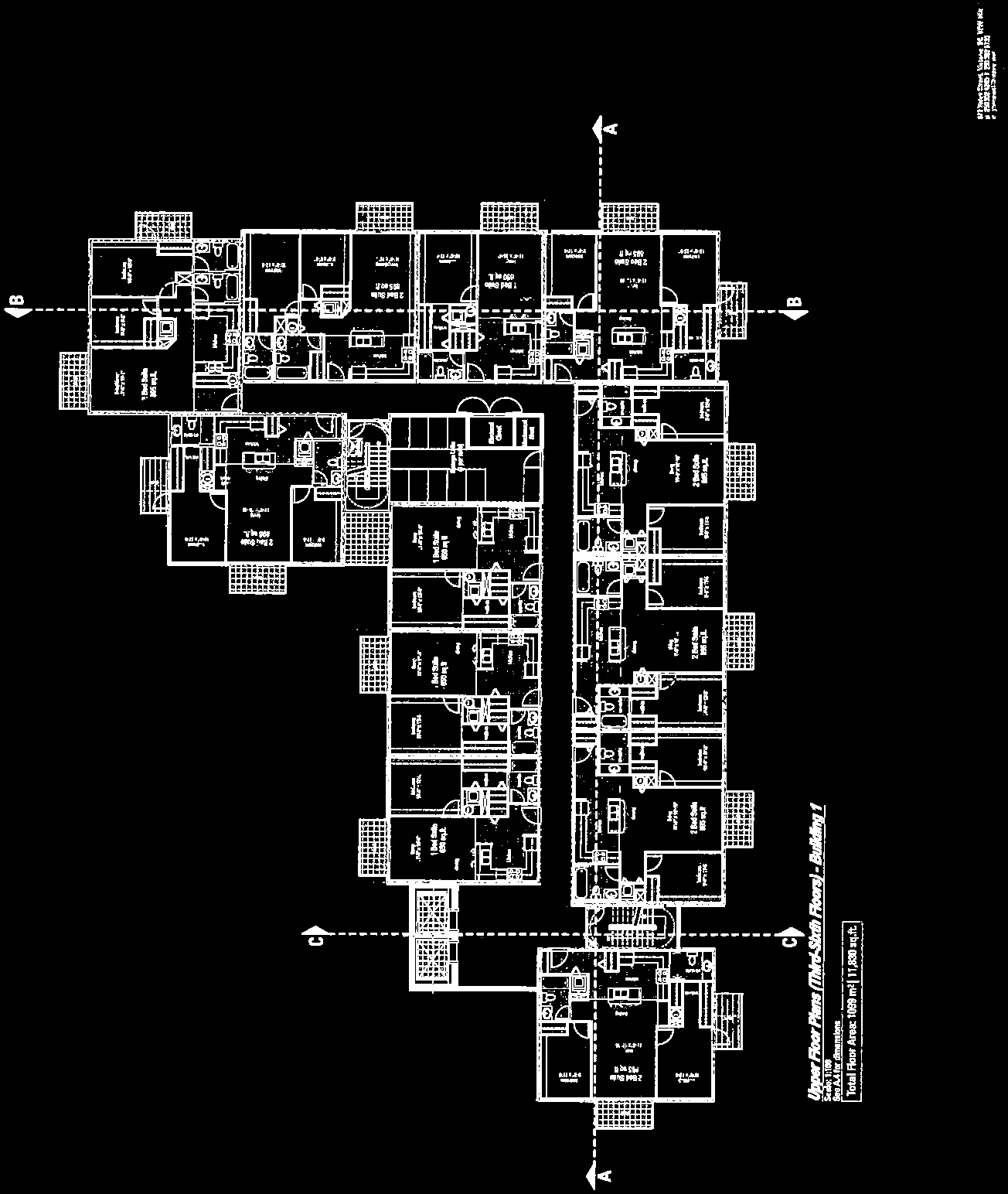 Detailed plan for the Upper Level Parking and Lower Level Parking, including ramps and stairwells