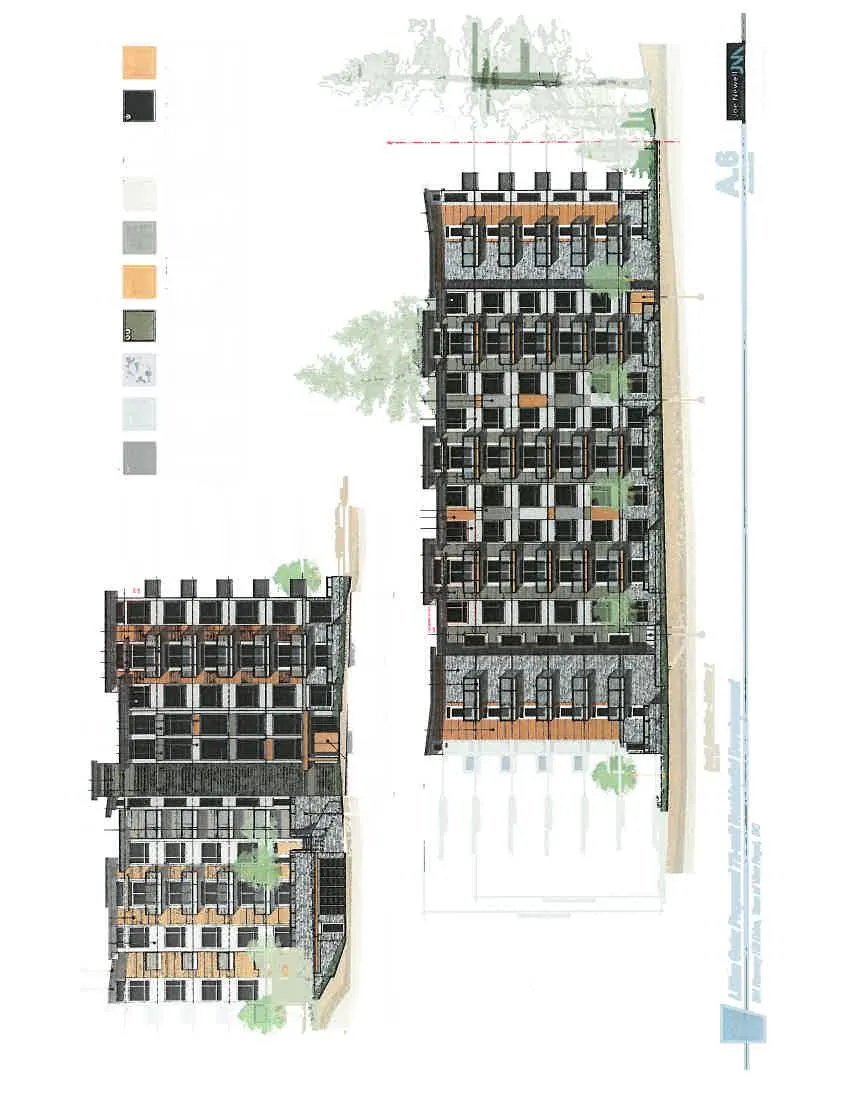 Full screenshot of page A.3 showing the main floor plan and upper level parking