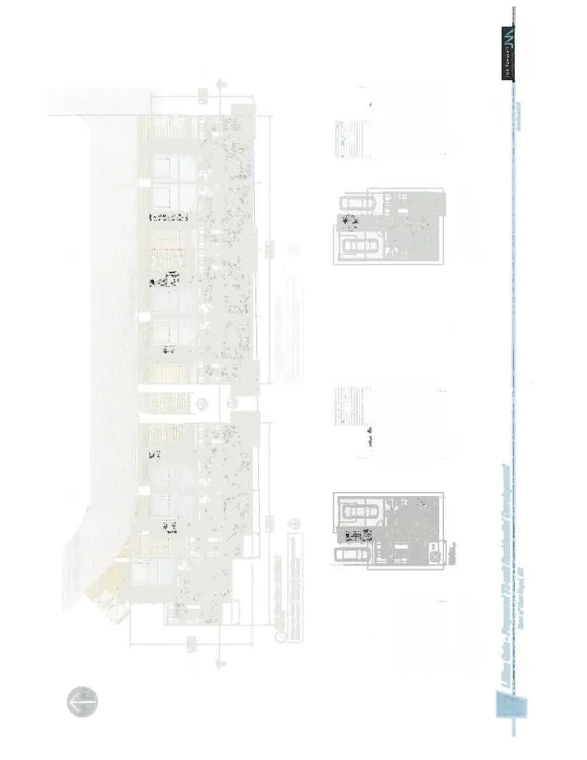 Full screenshot of page A.8 showing townhouse floor plans
