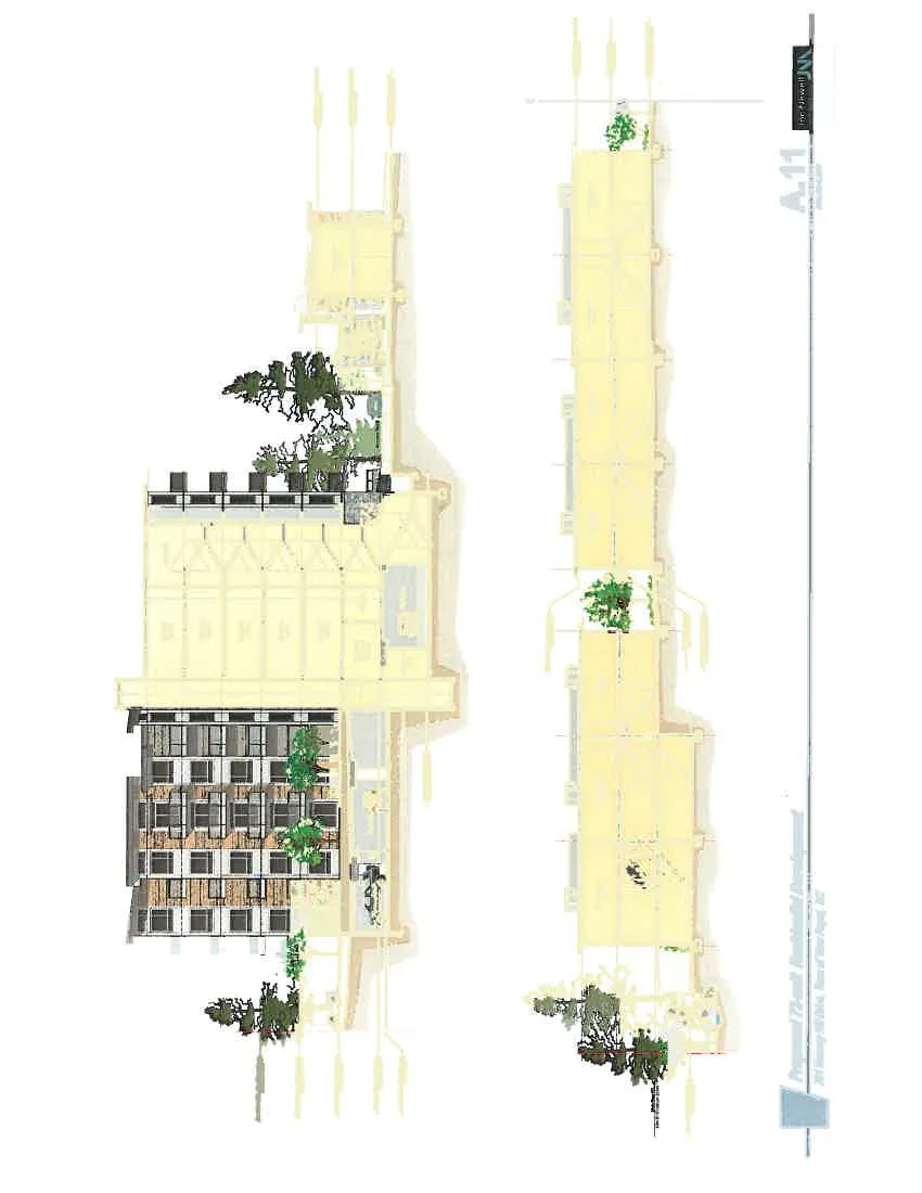 Floor level markers for townhouses from grade to top of roof