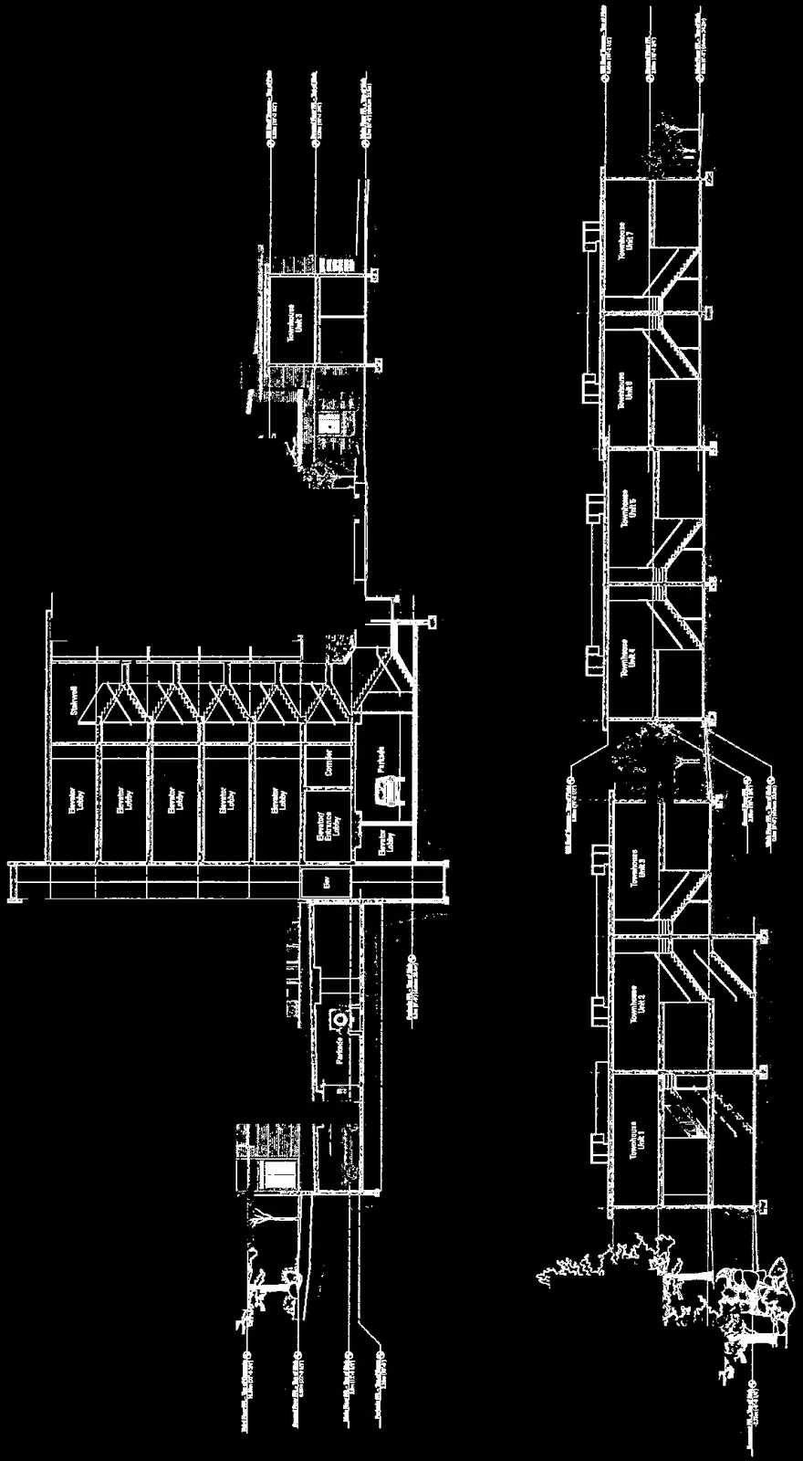Materials key table for townhouse exterior finishes
