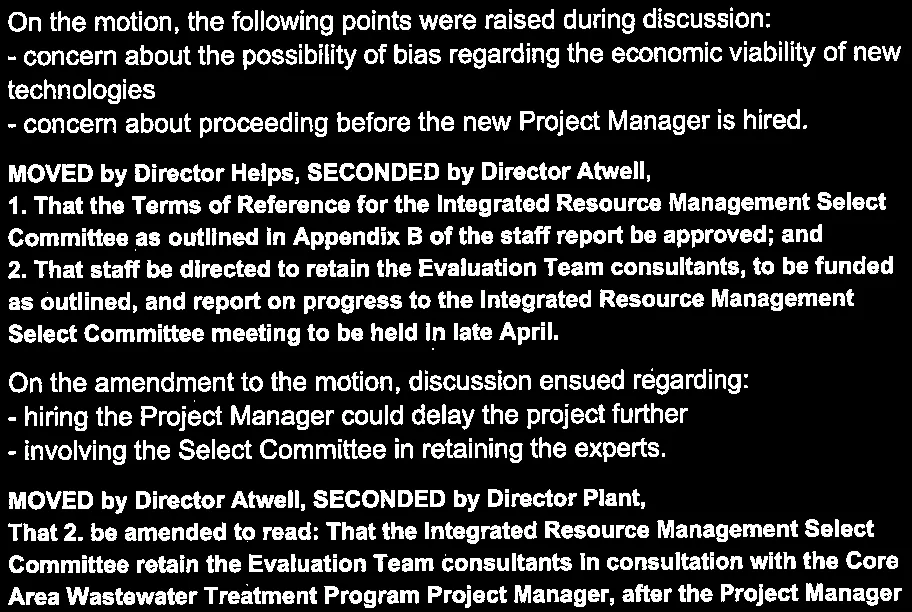 Discussion points and motion for Item 3.1 text