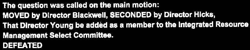 Motion to add Director Young text