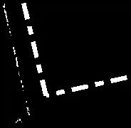 Detail of a dashed boundary line from the site plan