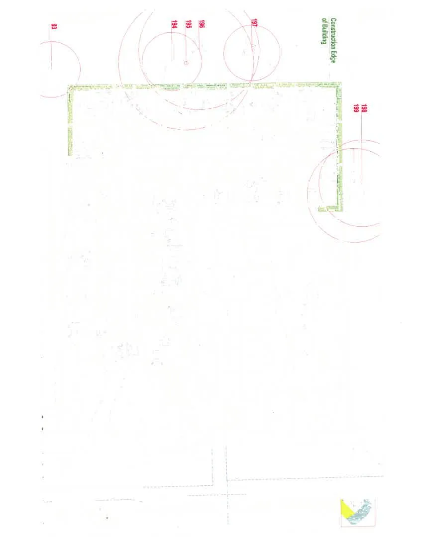Preliminary main floor plan showing building footprint