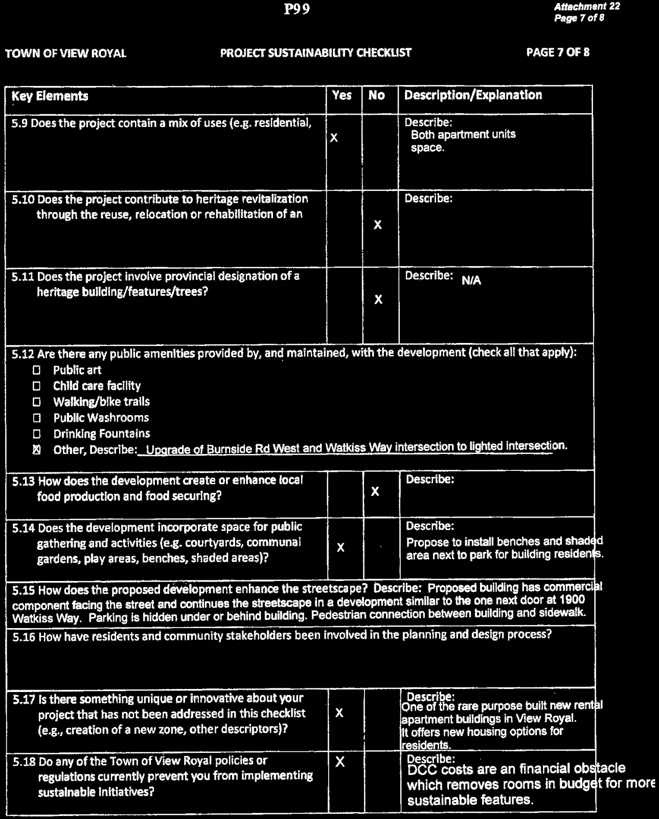 Project Sustainability Checklist page 7