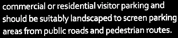 Text snippet of guideline vi regarding surface parking
