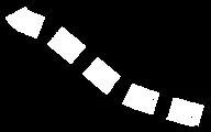 Detail of a dashed line segment from the road network map