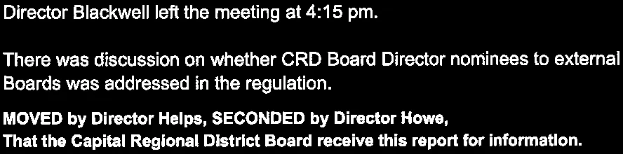 Motion regarding Conflict of Interest Exceptions Regulation report