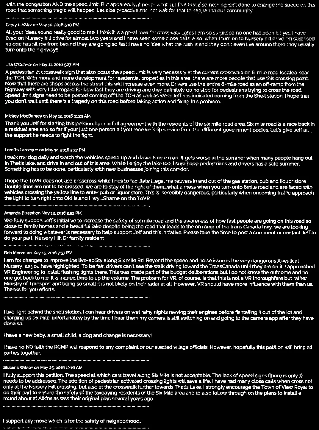 Inverted color screenshot showing the full list of community comments from the blog post