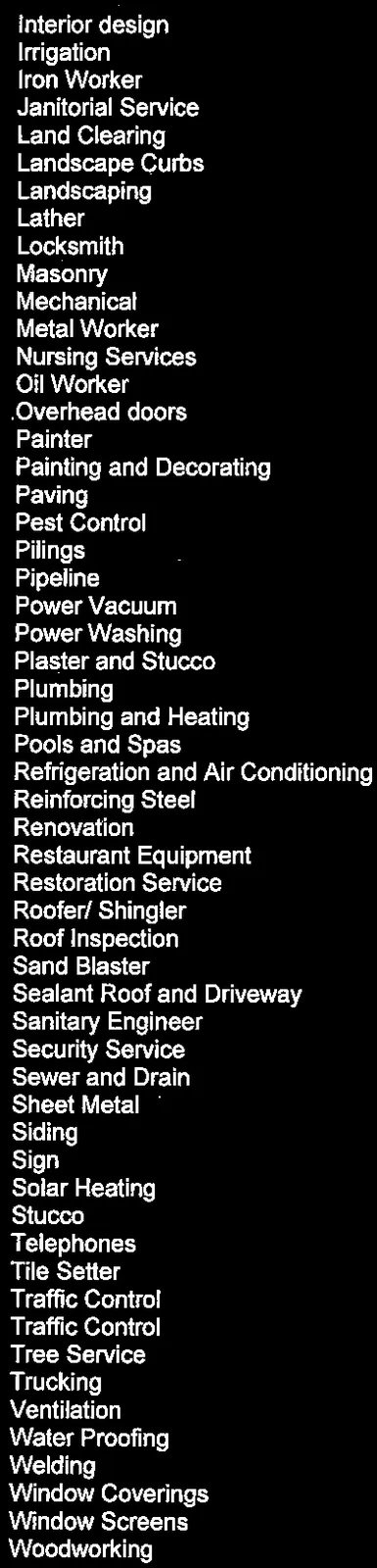 Schedule B Contractor list part 2