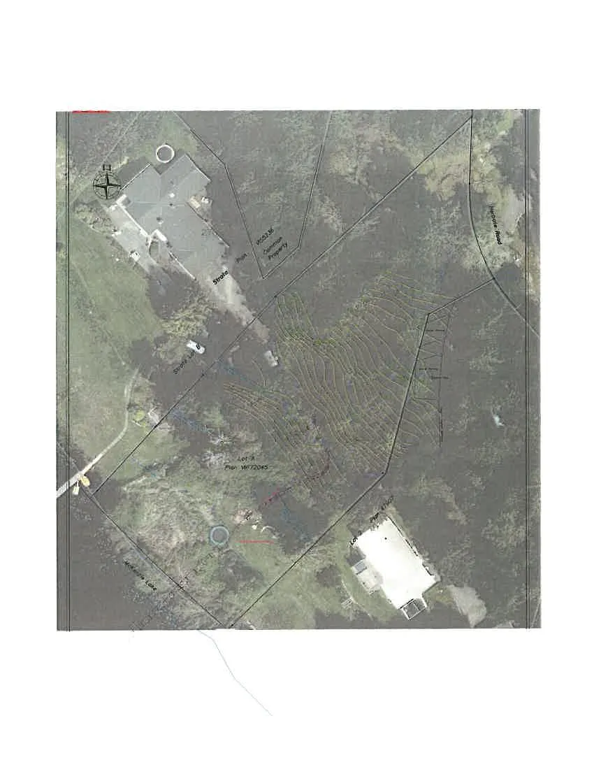 Detailed Site Plan of Lot A, Section 3, Highland District showing proposed dwelling, garage, 15m SPEA boundary, and dock site plan location on McKenzie Lake