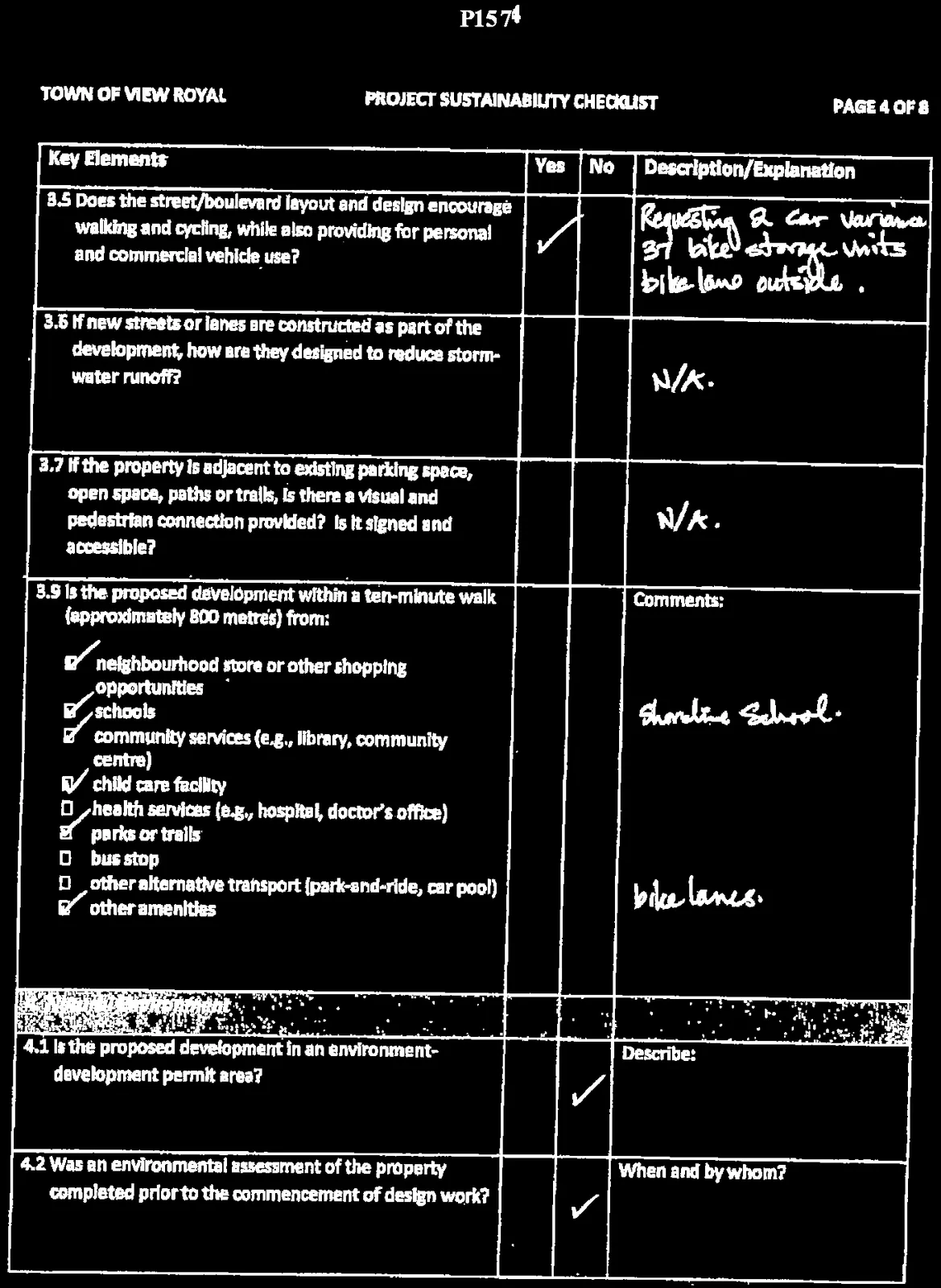 Project Sustainability Checklist Page 4