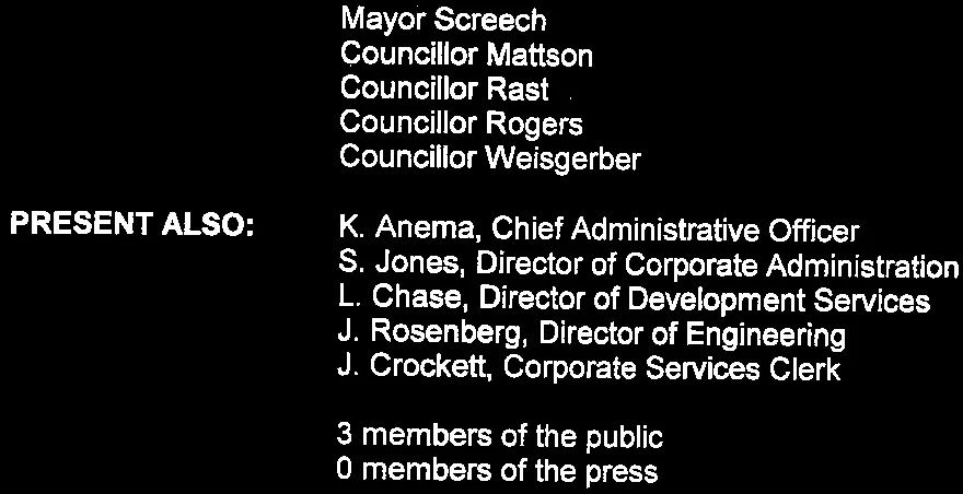 list of meeting attendees and public presence