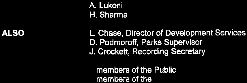 List of committee members present
