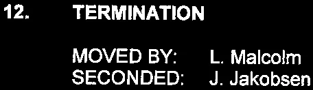 Motion for termination of the meeting