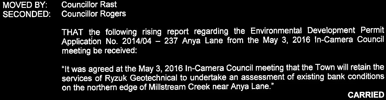 Rising report concerning bank assessment near Anya Lane by Ryzuk Geotechnical