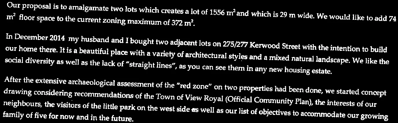 Text excerpt from page 20 detailing the proposal and purchase history