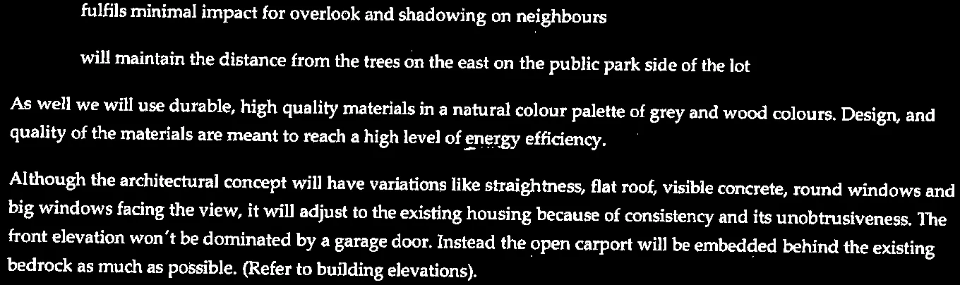 Text excerpt from page 21 describing architectural concepts and view corridor enhancements