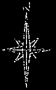 Compass rose indicating north orientation
