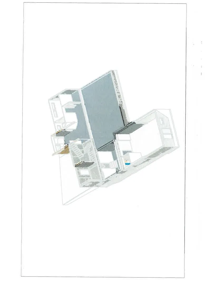 3D perspective rendering of the basement floor plan