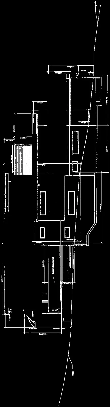 Architectural drawing of the building's north elevation