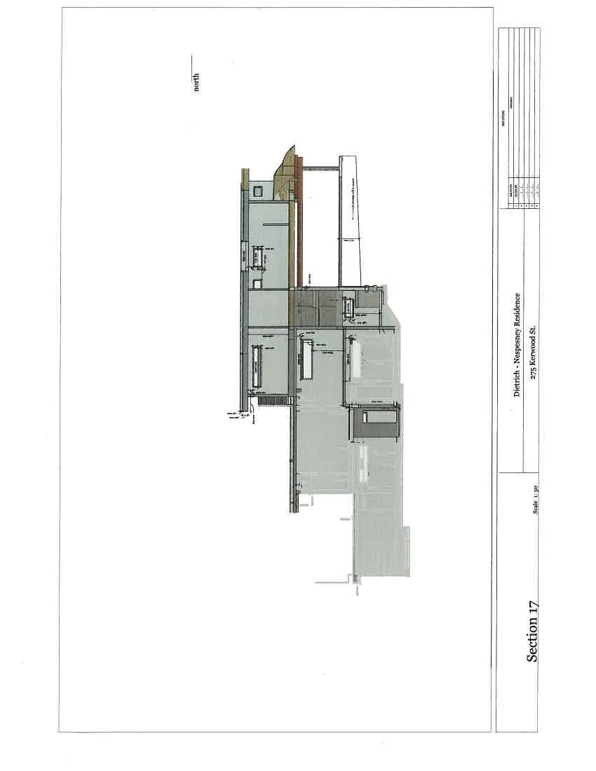 Technical cross-section drawing labeled Section 17