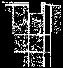 Architectural detail of a building segment on the plan