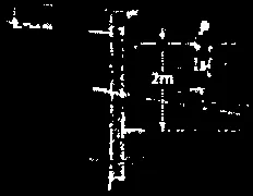 Detail of the retaining wall diagram showing the 2m height measurement.